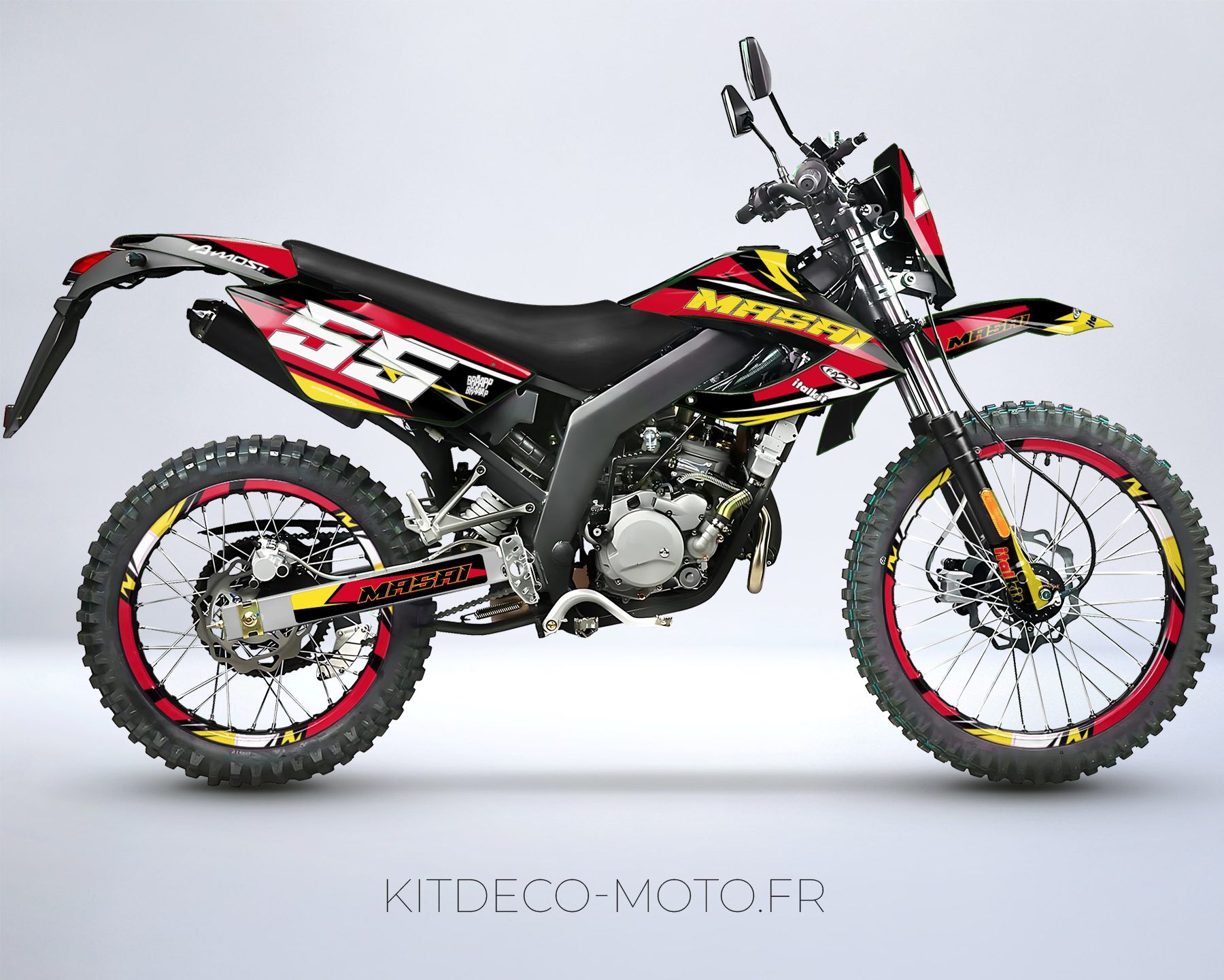 kit déco masai rider (2011 2023) craft jaune / rouge