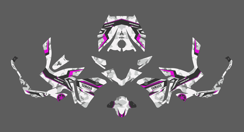 kit déco yamaha tracer 700 (2020 2024) camouflage rose