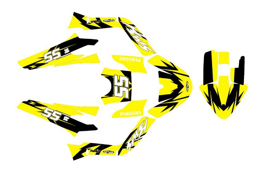 kit déco mbk booster (2004 2018) craft jaune