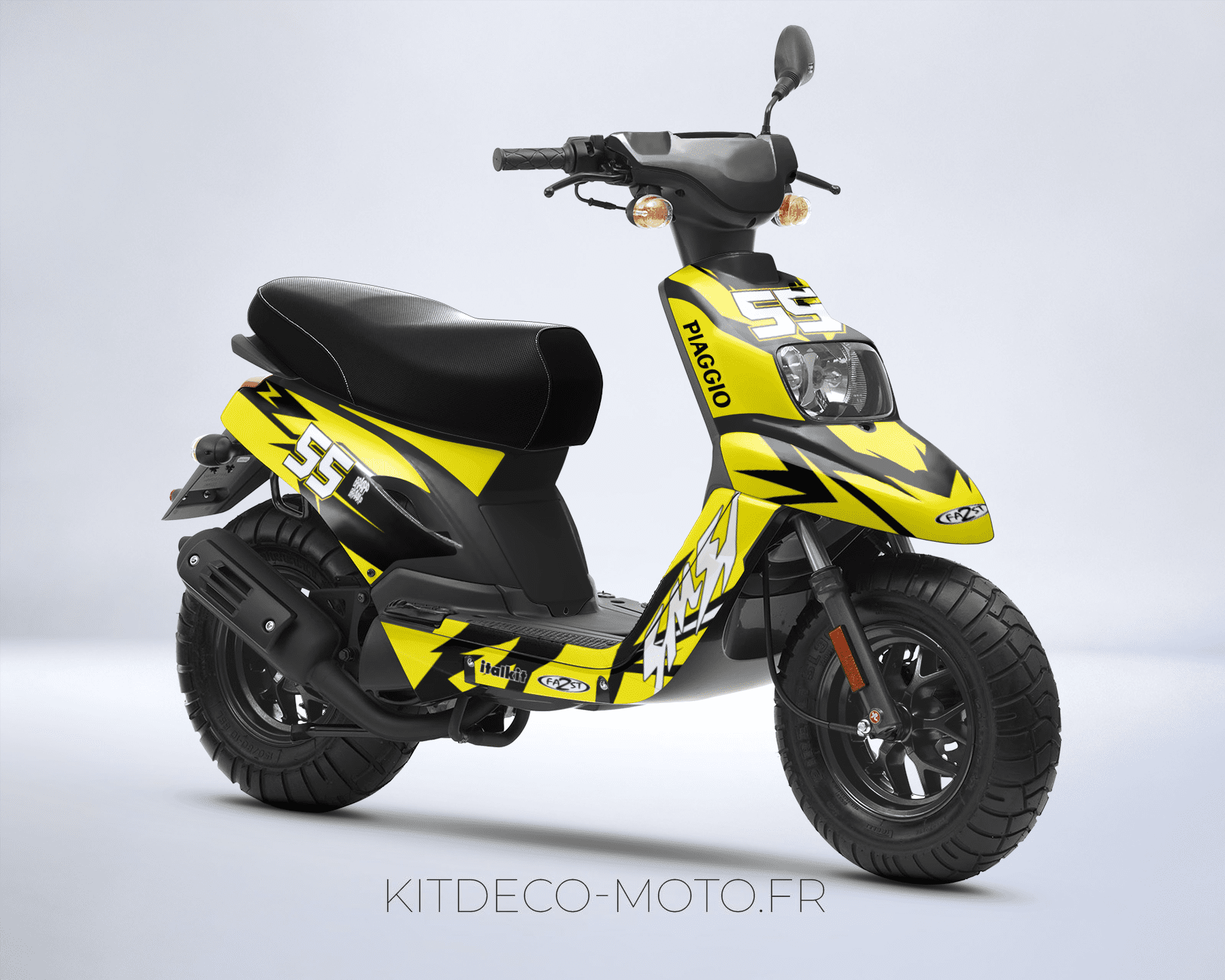 kit déco mbk booster (2004 2018) craft jaune