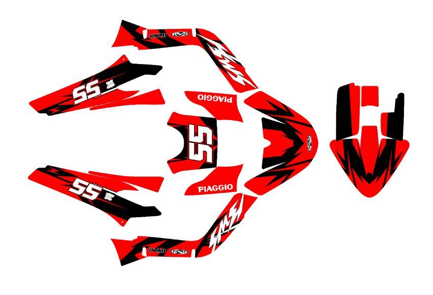 kit déco mbk booster (2004 2018) craft rouge