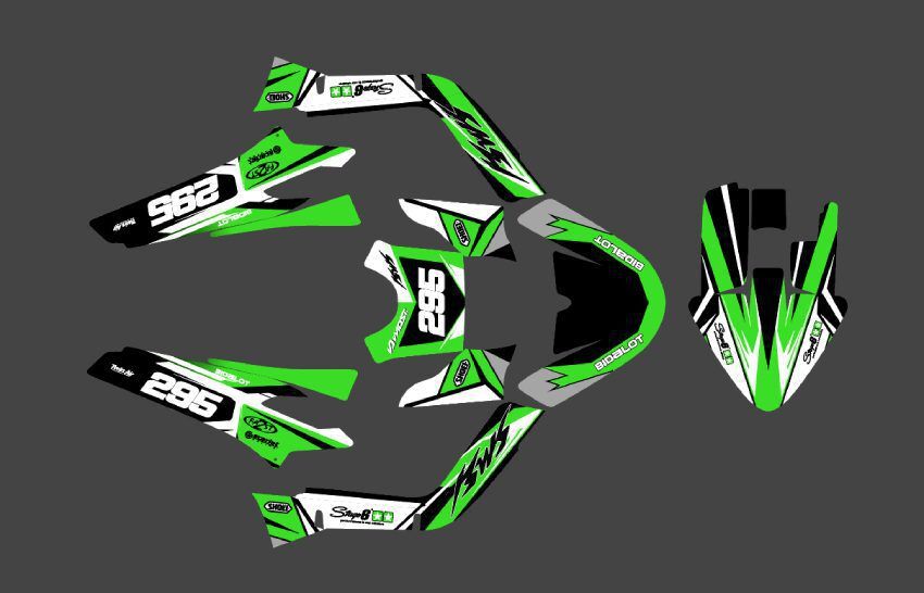 kit déco mbk booster (2004 2018) racing vert