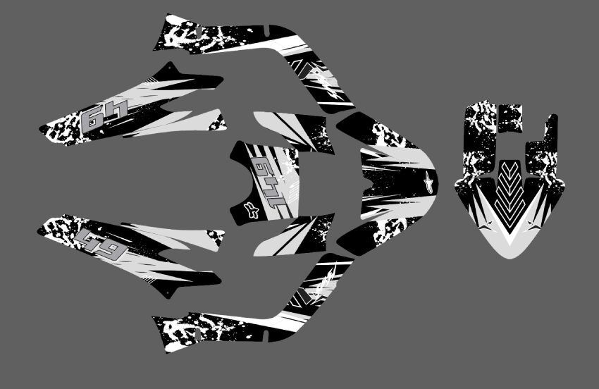 kit déco mbk booster (2004 2018) splash blanc