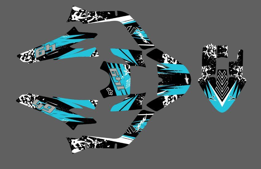 kit déco mbk booster (2004 2018) splash cyan