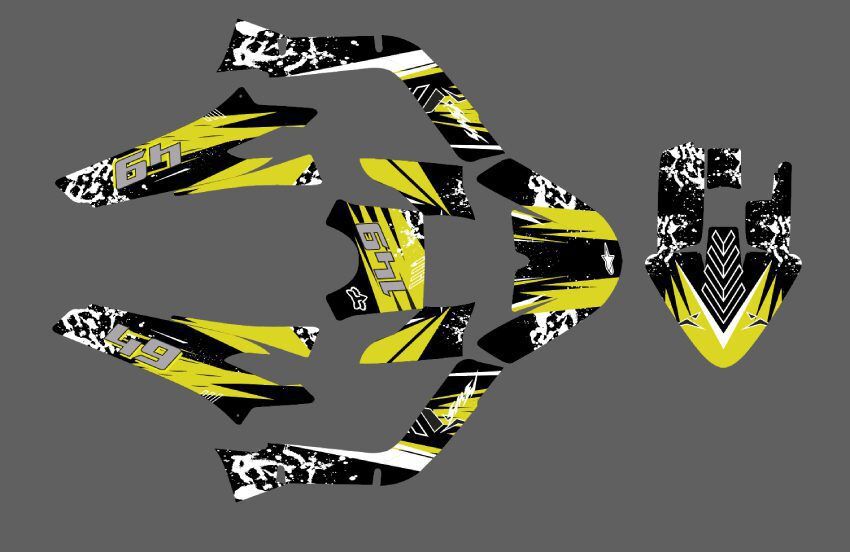 kit déco mbk booster (2004 2018) splash jaune