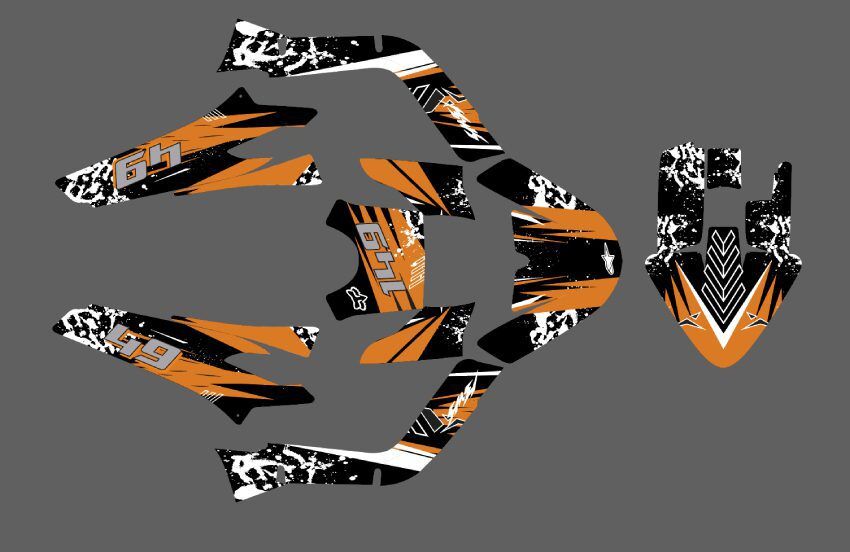 kit déco mbk booster (2004 2018) splash orange