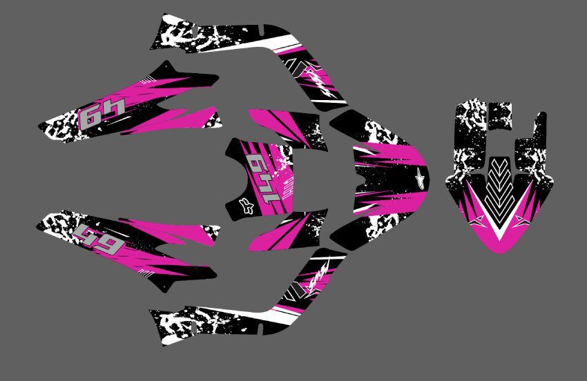 kit déco mbk booster (2004 2018) splash rose