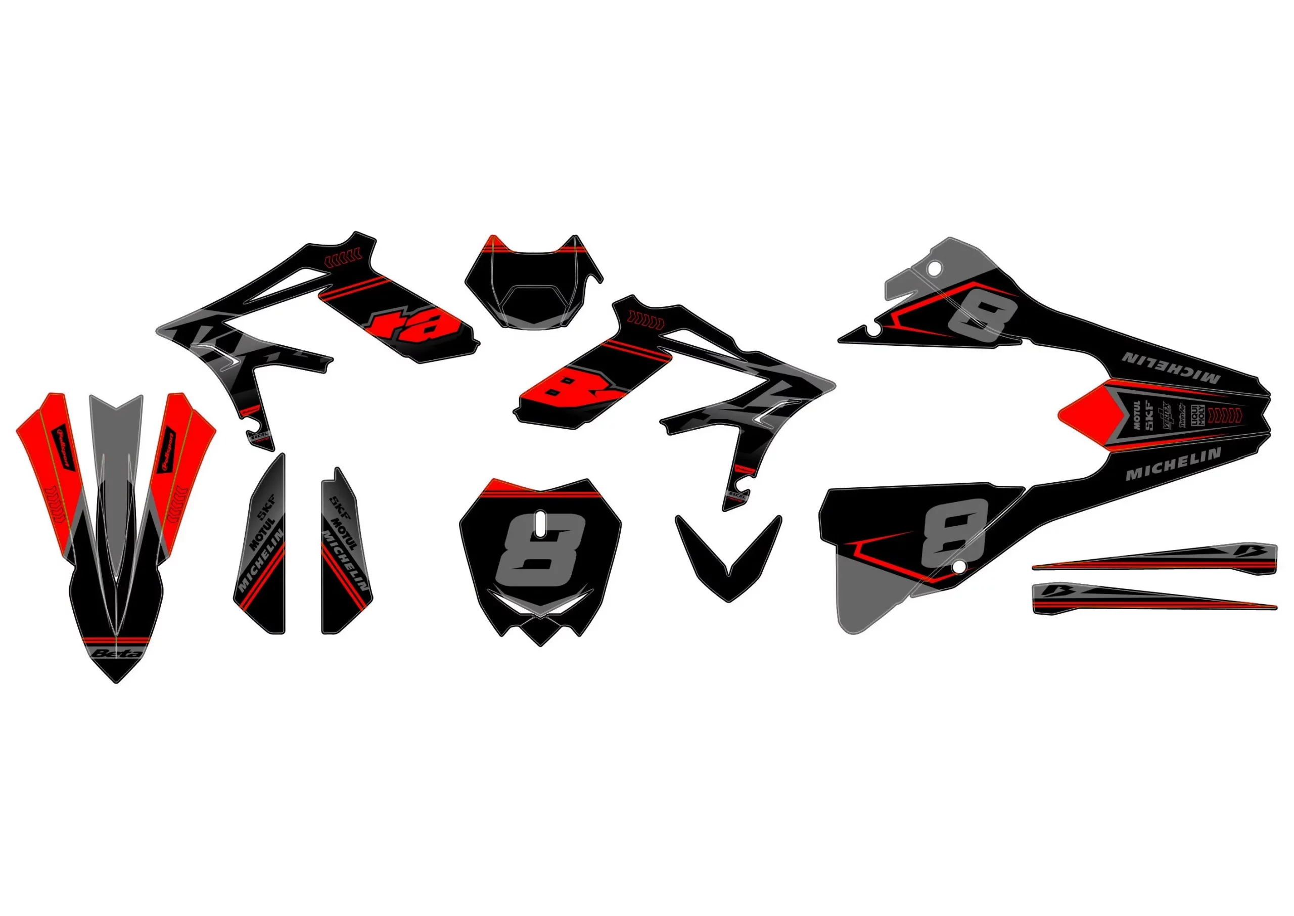 kit déco beta (2018 2019) line rouge