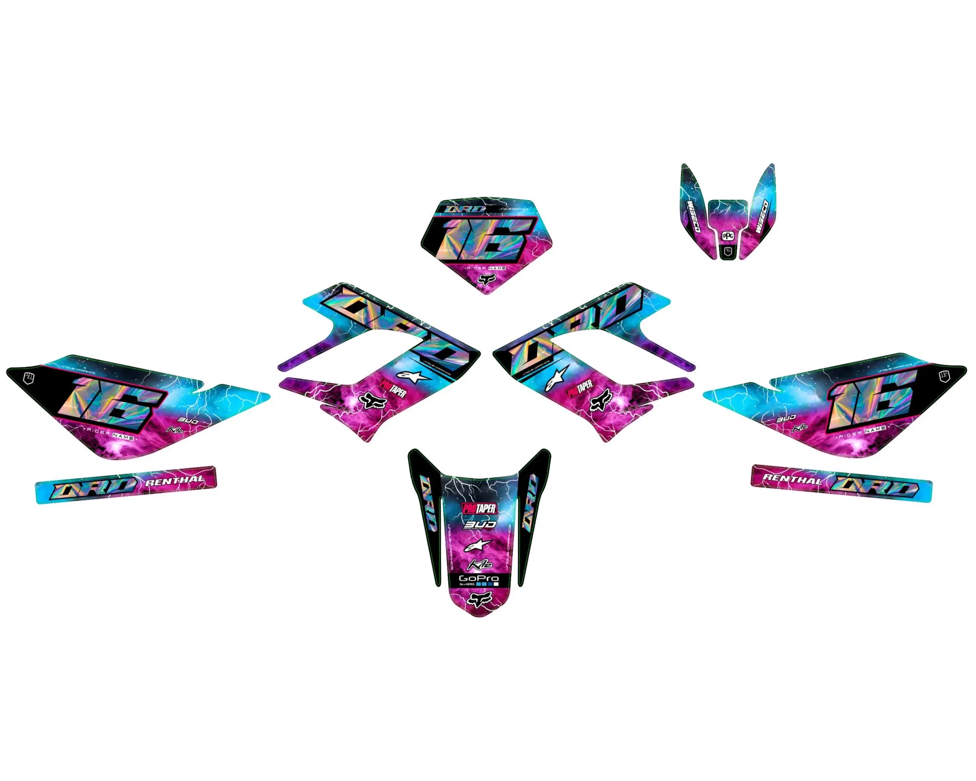 kit déco derbi 50 drd racing flash