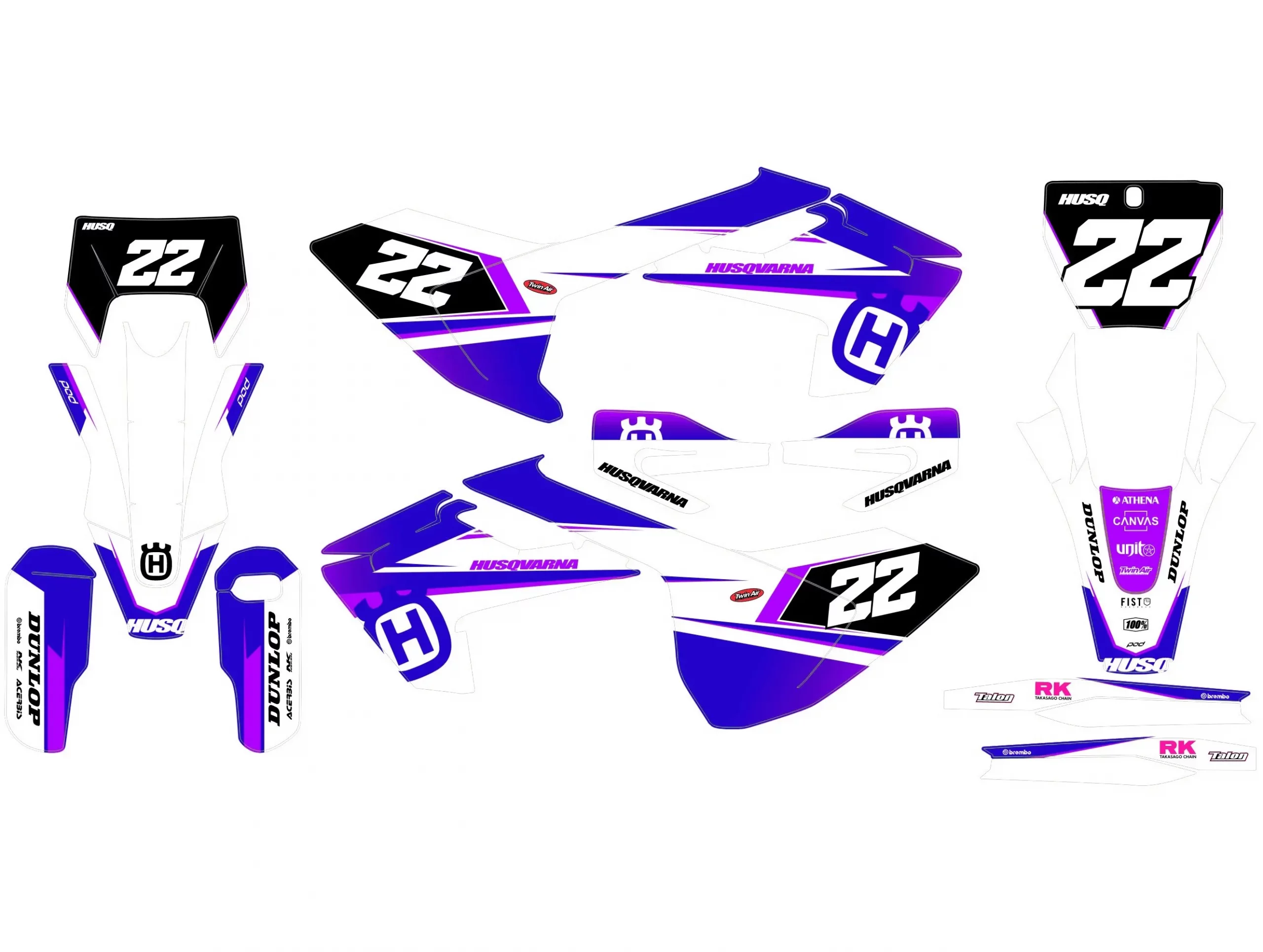 kit déco husqvarna tc / fc / fs (2016 2018) color