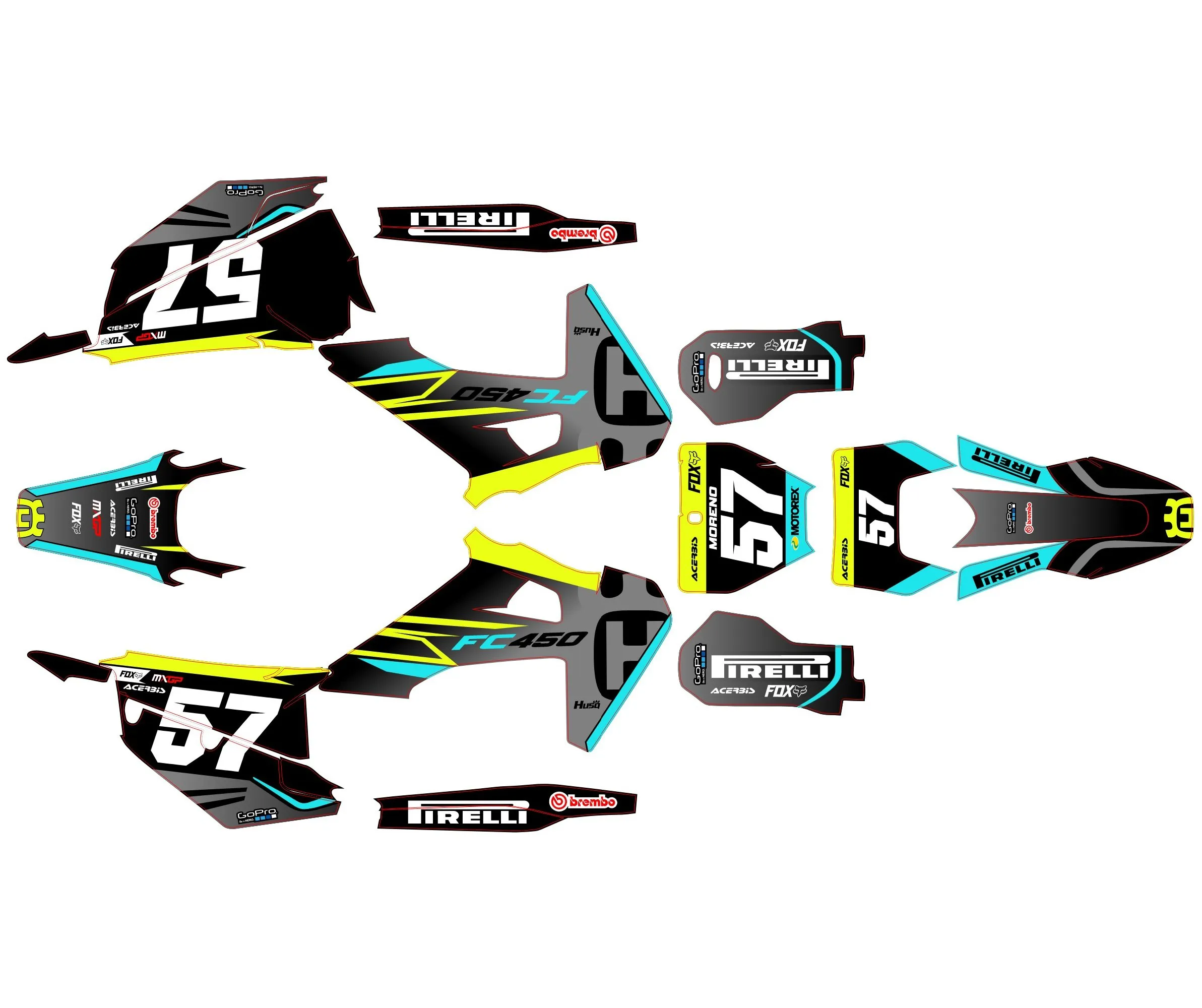 kit déco husqvarna tc / fc / fs (2019 2022) color