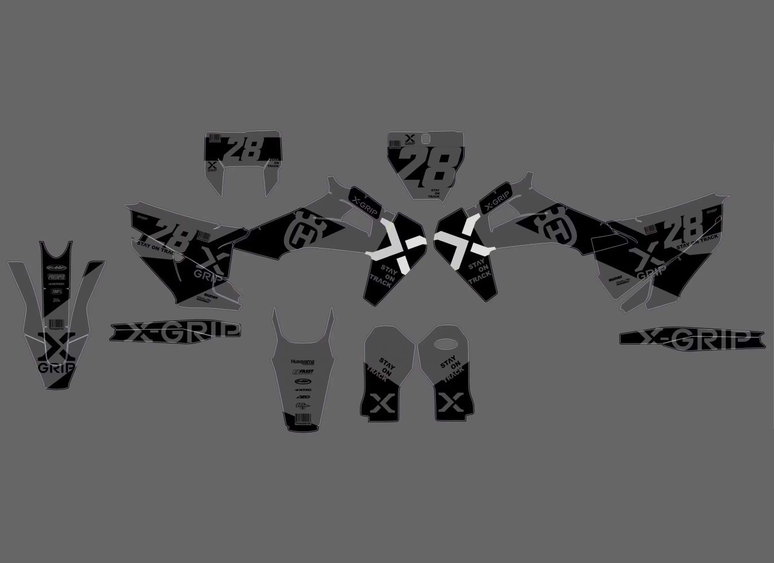 kit déco husqvarna tc / fc / fs (2019 2022) grip