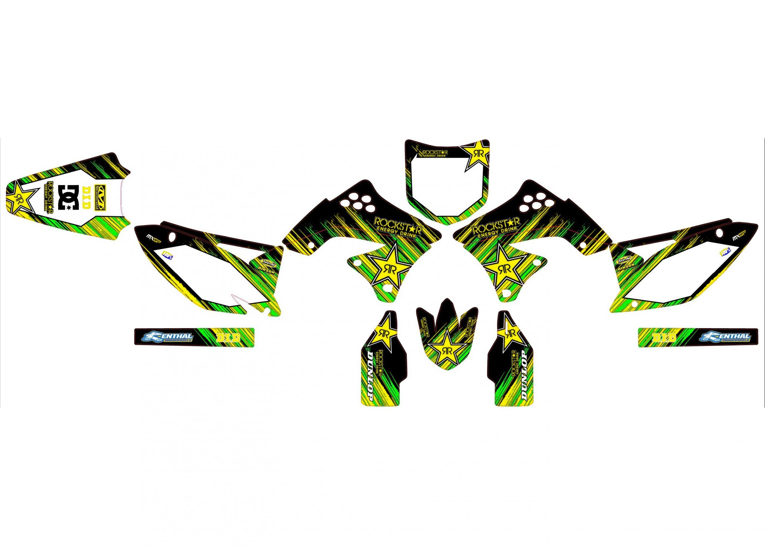 kit déco kawasaki 250 kxf (2009 2012) rockstar