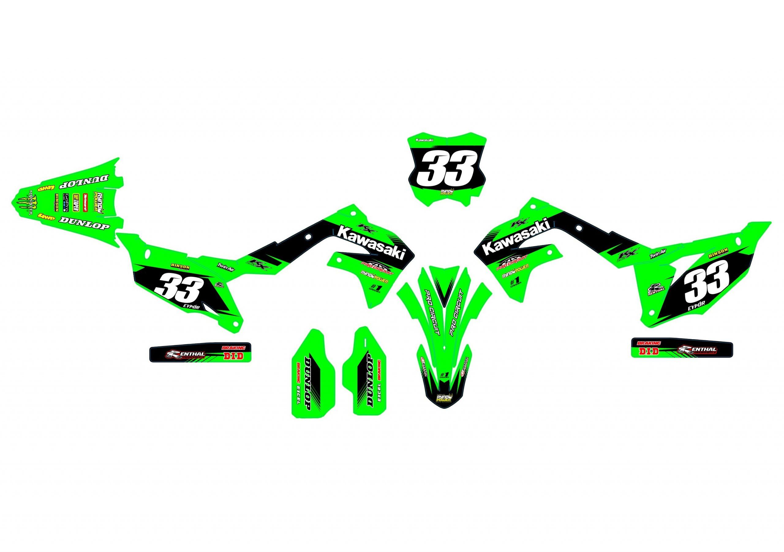 kit déco kawasaki 250 kxf (2021 2024) course
