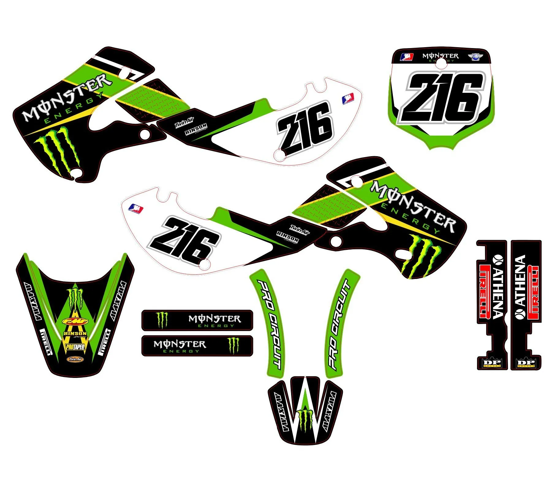 kit déco kawasaki 65 kx (2000 2024) monster