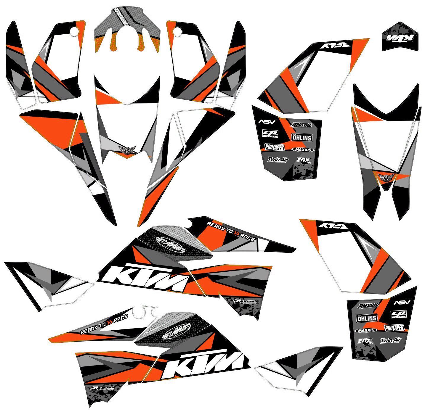 kit déco ktm 450 / 525 xc atv airon