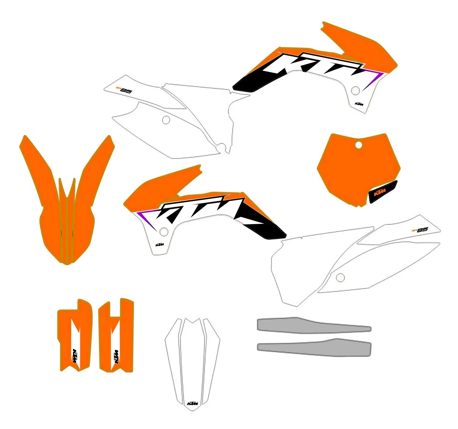 kit déco ktm 85 sx (2013 2017) origine