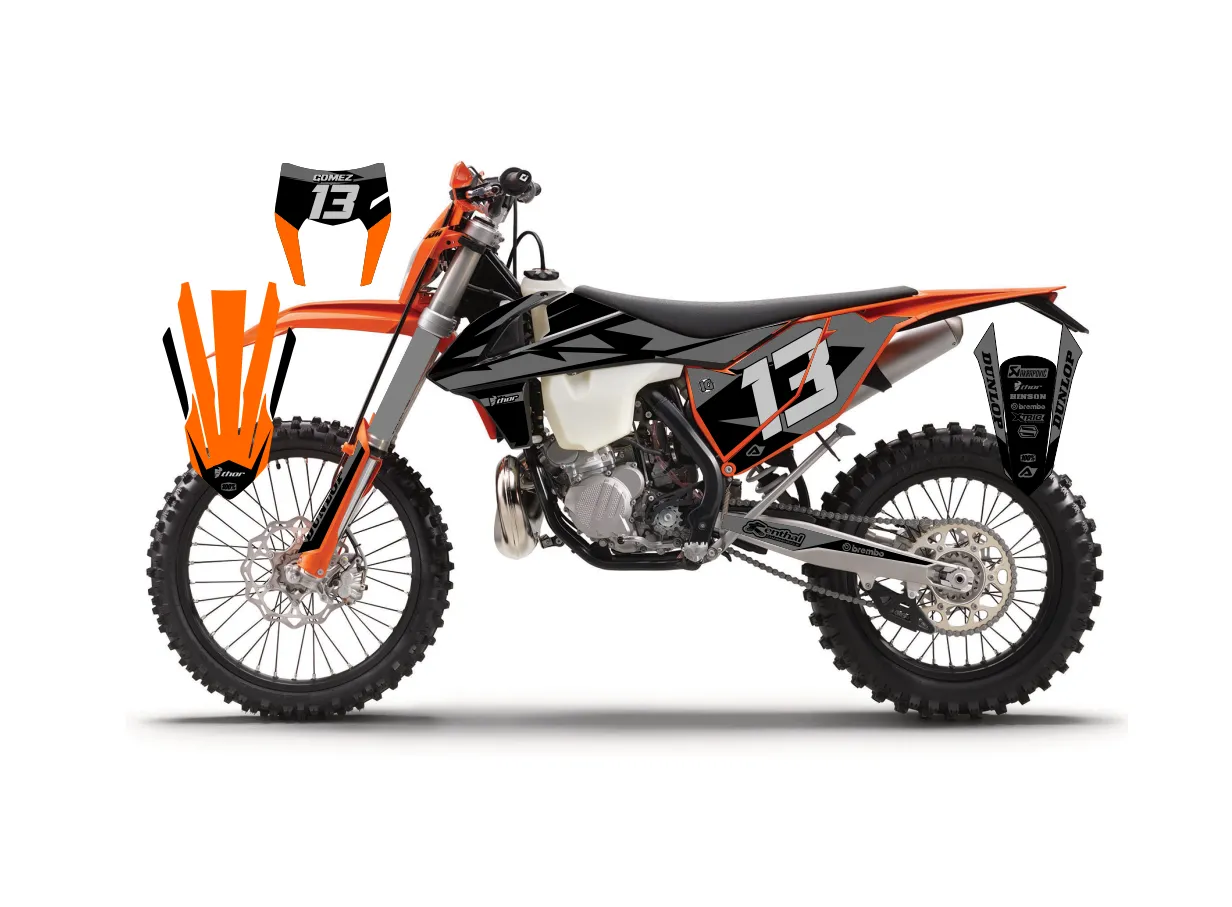 kit déco ktm exc / exc f (2017 2019) factory gris #3