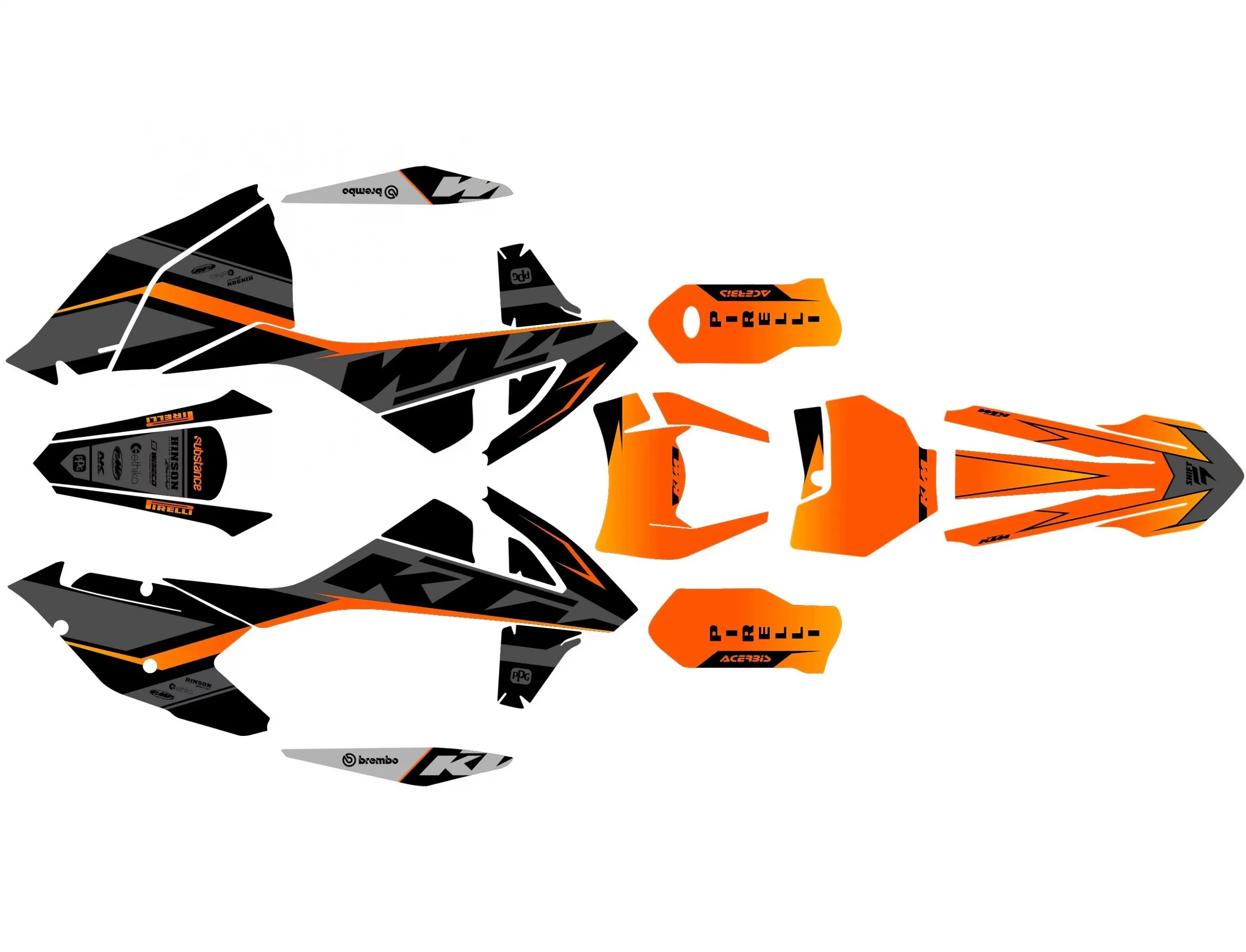 kit déco ktm exc / exc f (2017 2019) pyr