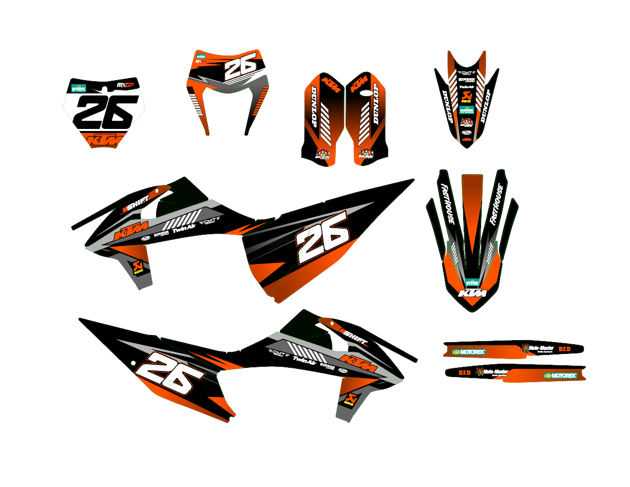 kit déco ktm exc / exc f (2020 2023) built