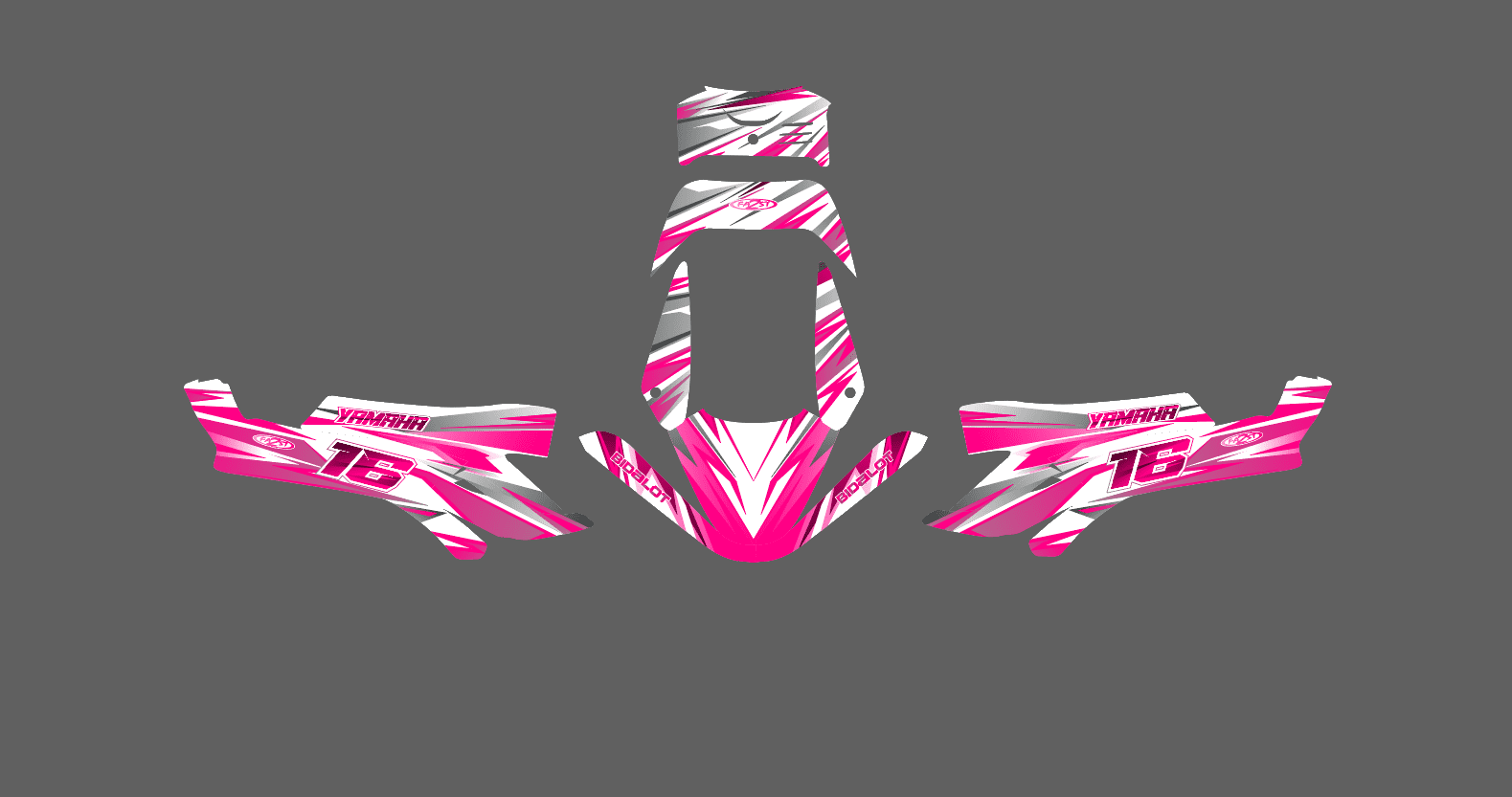 kit déco mbk booster (1990 2003) airon blanc / rose