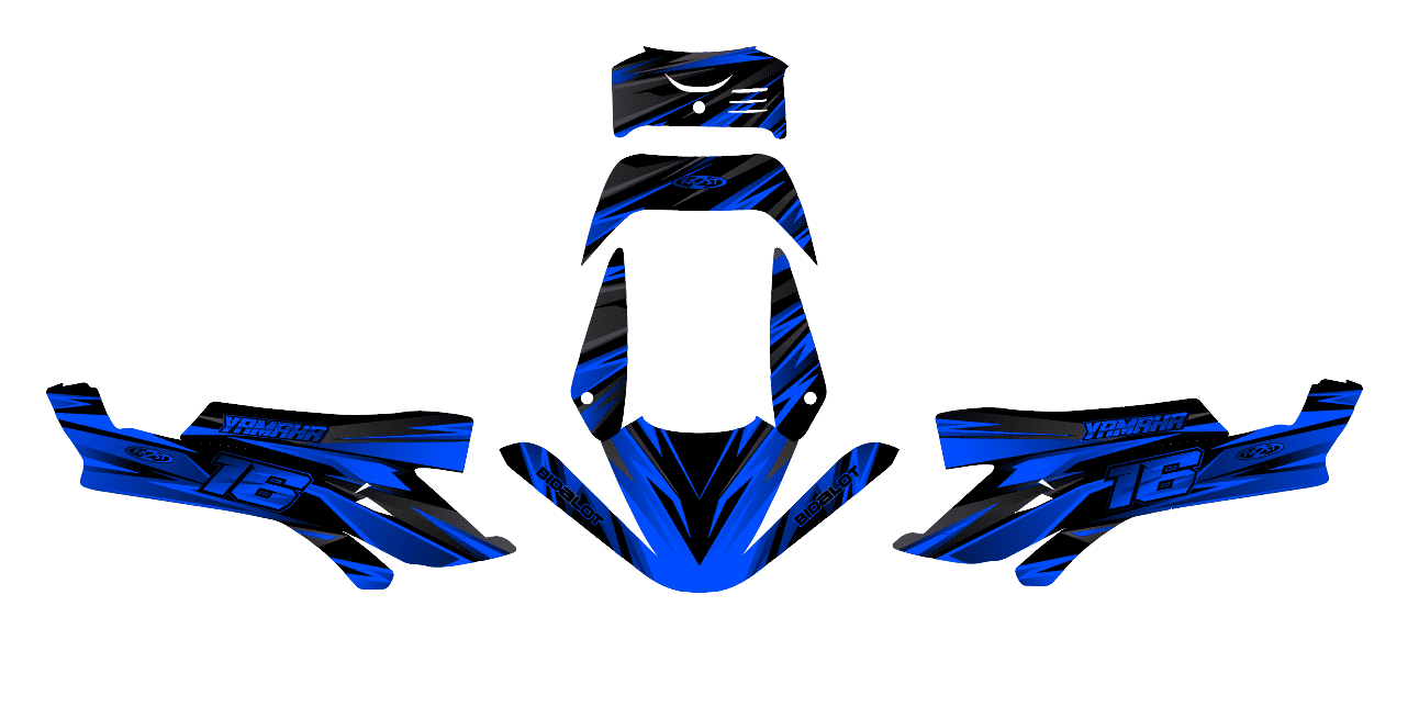 kit déco mbk booster (1990 2003) airon bleu