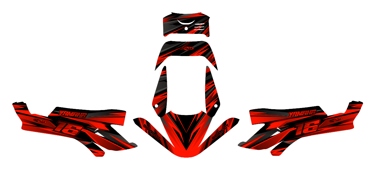 kit déco mbk booster (1990 2003) airon rouge