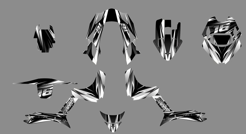 kit déco mbk booster bcd airon blanc