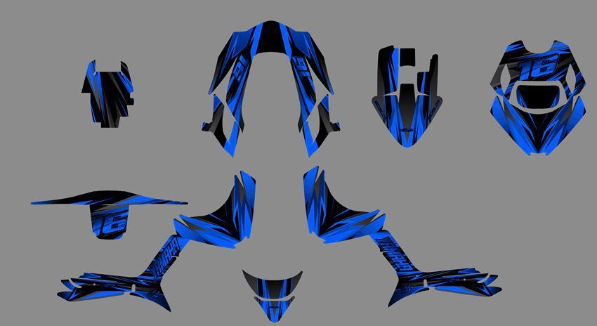 kit déco mbk booster bcd airon bleu