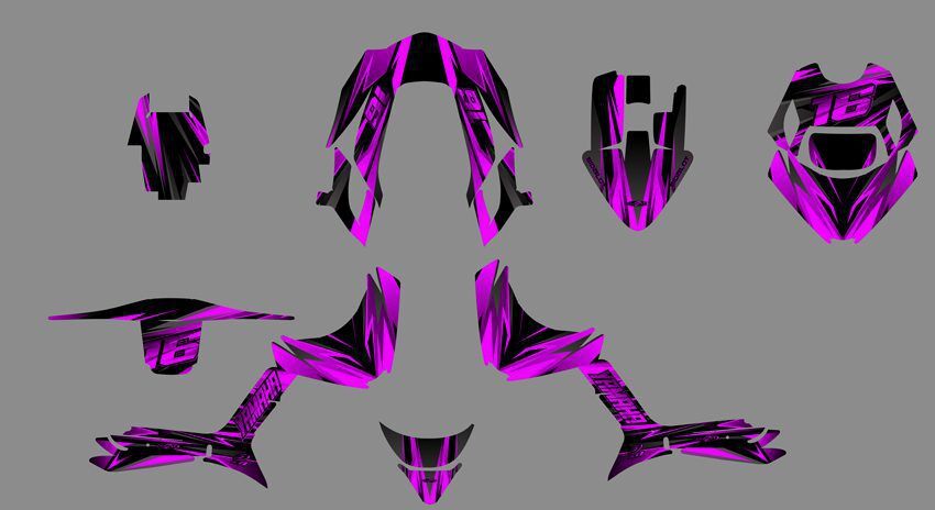 kit déco mbk booster bcd airon rose