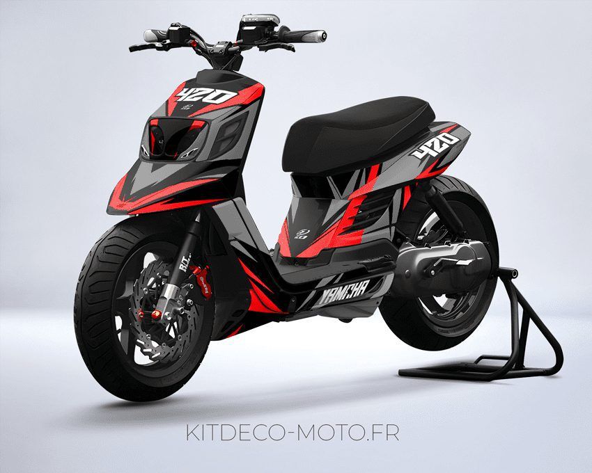 kit déco mbk booster bcd craft gris / rouge