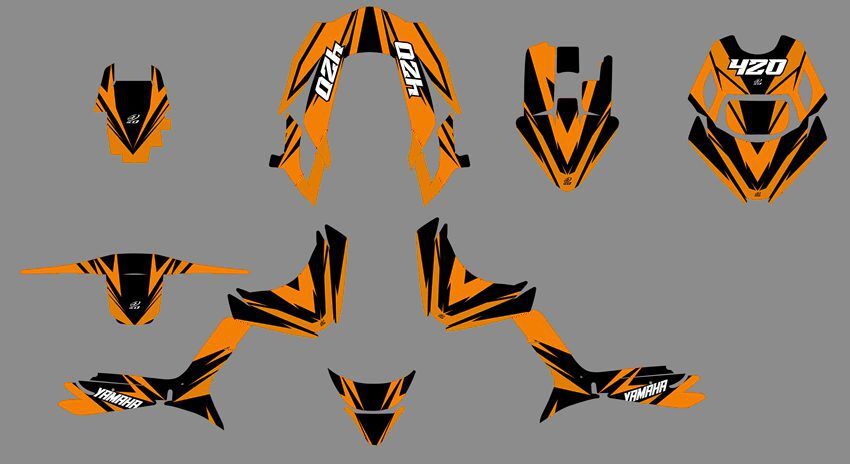 kit déco mbk booster bcd craft orange