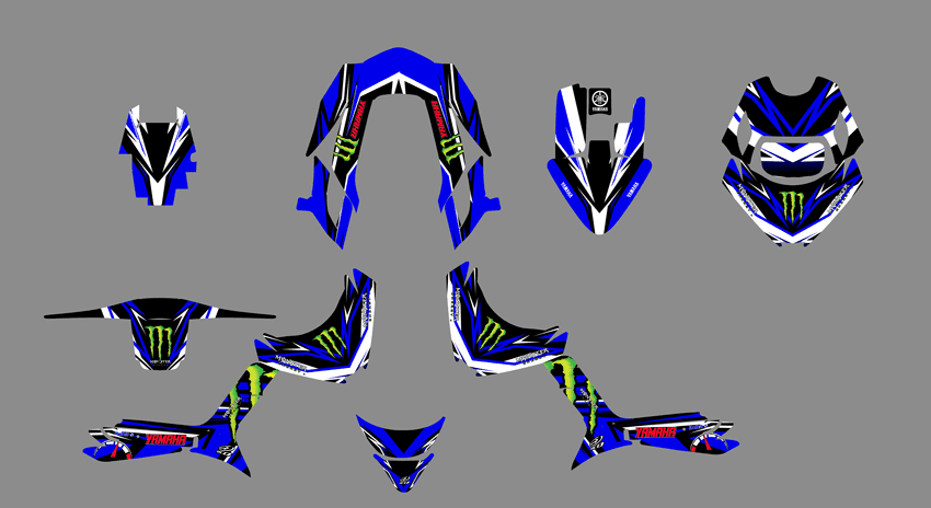 kit déco mbk booster bcd monster bleu