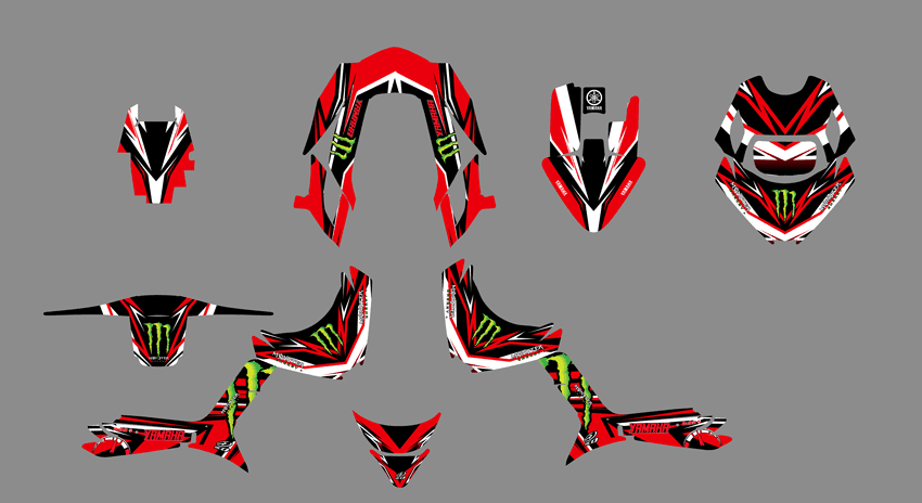 kit déco mbk booster bcd monster rouge