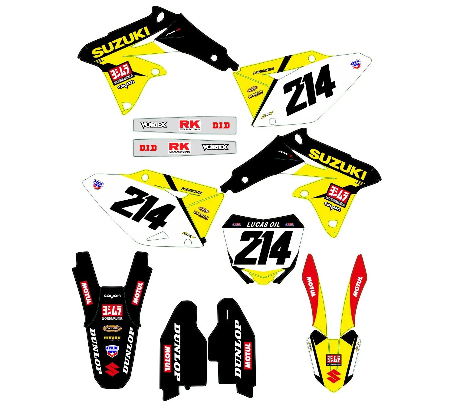 kit déco suzuki 450 rmz (2008 2017) lucas oil