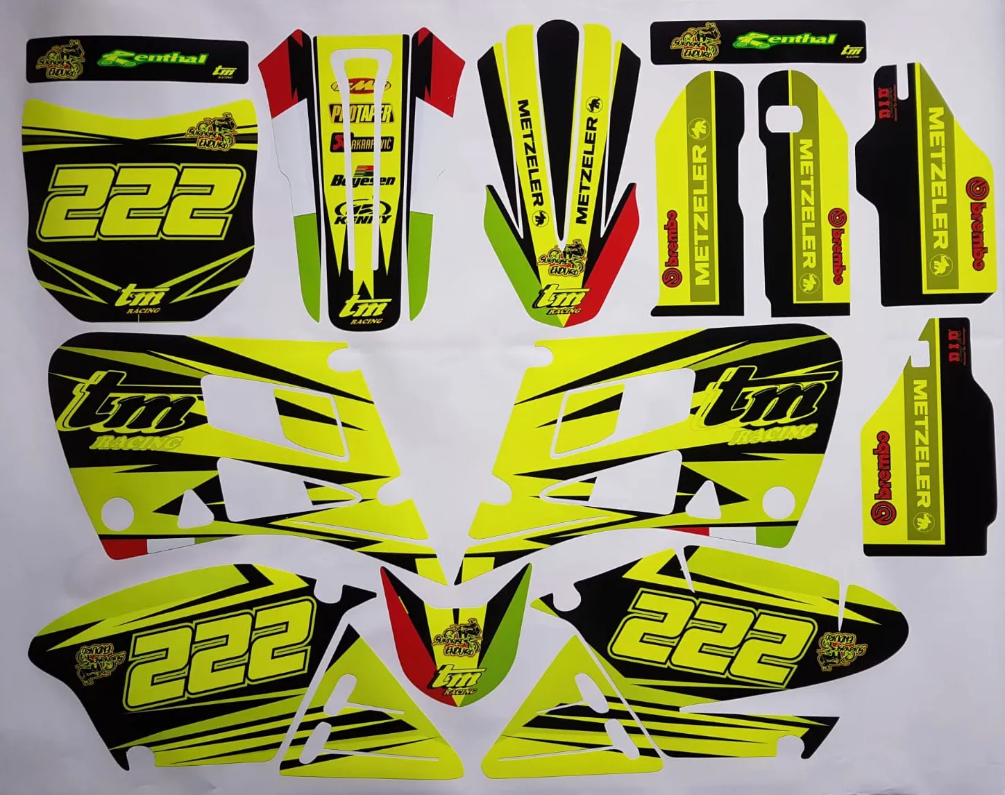 kit déco tm racing (2000 2003) race jaune