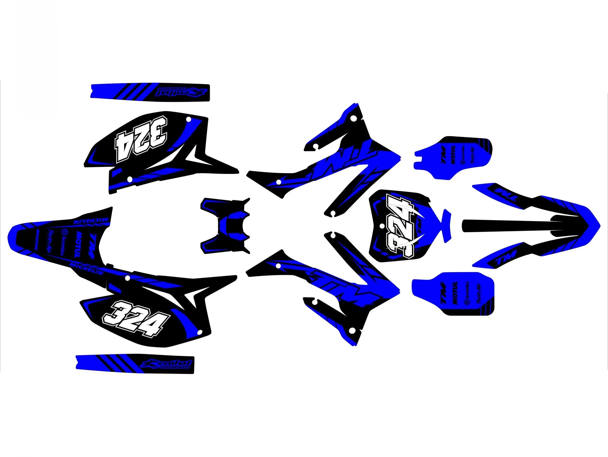 kit déco tm racing (2015 2021) factory bleu