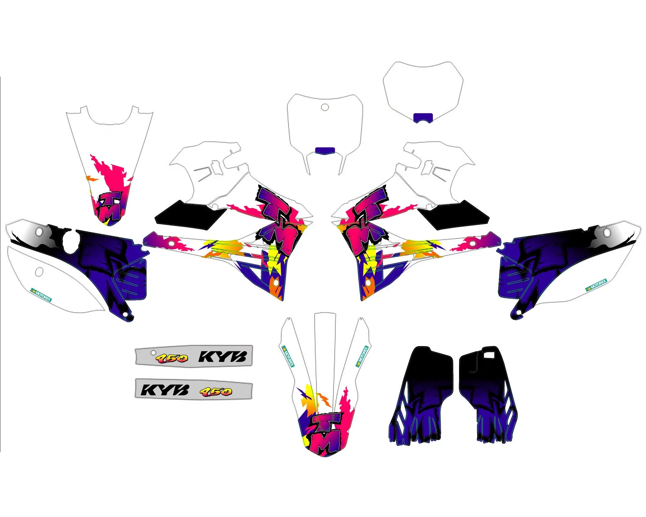 kit déco tm racing (2022 2024) effet