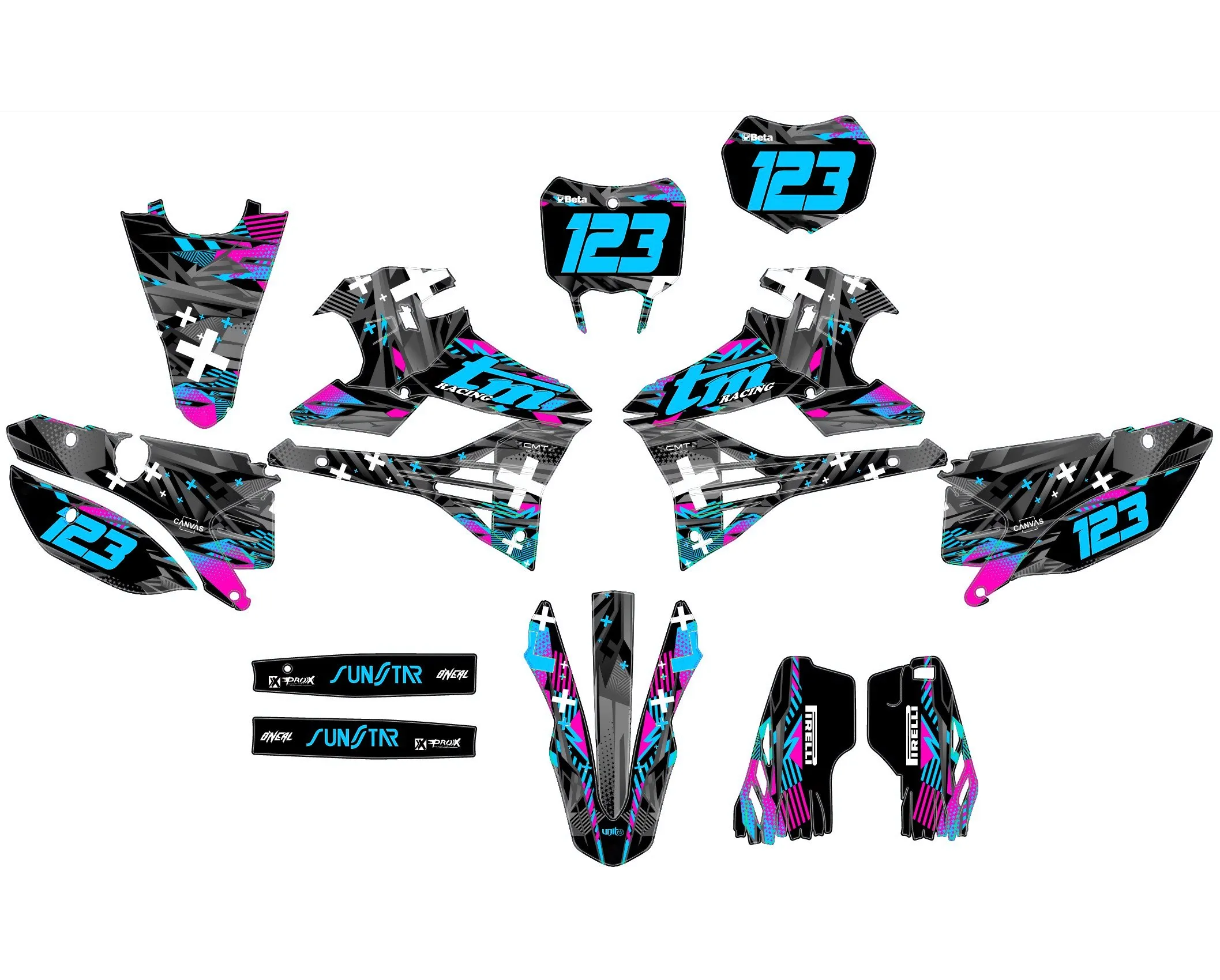 kit déco tm racing (2022 2024) flèche