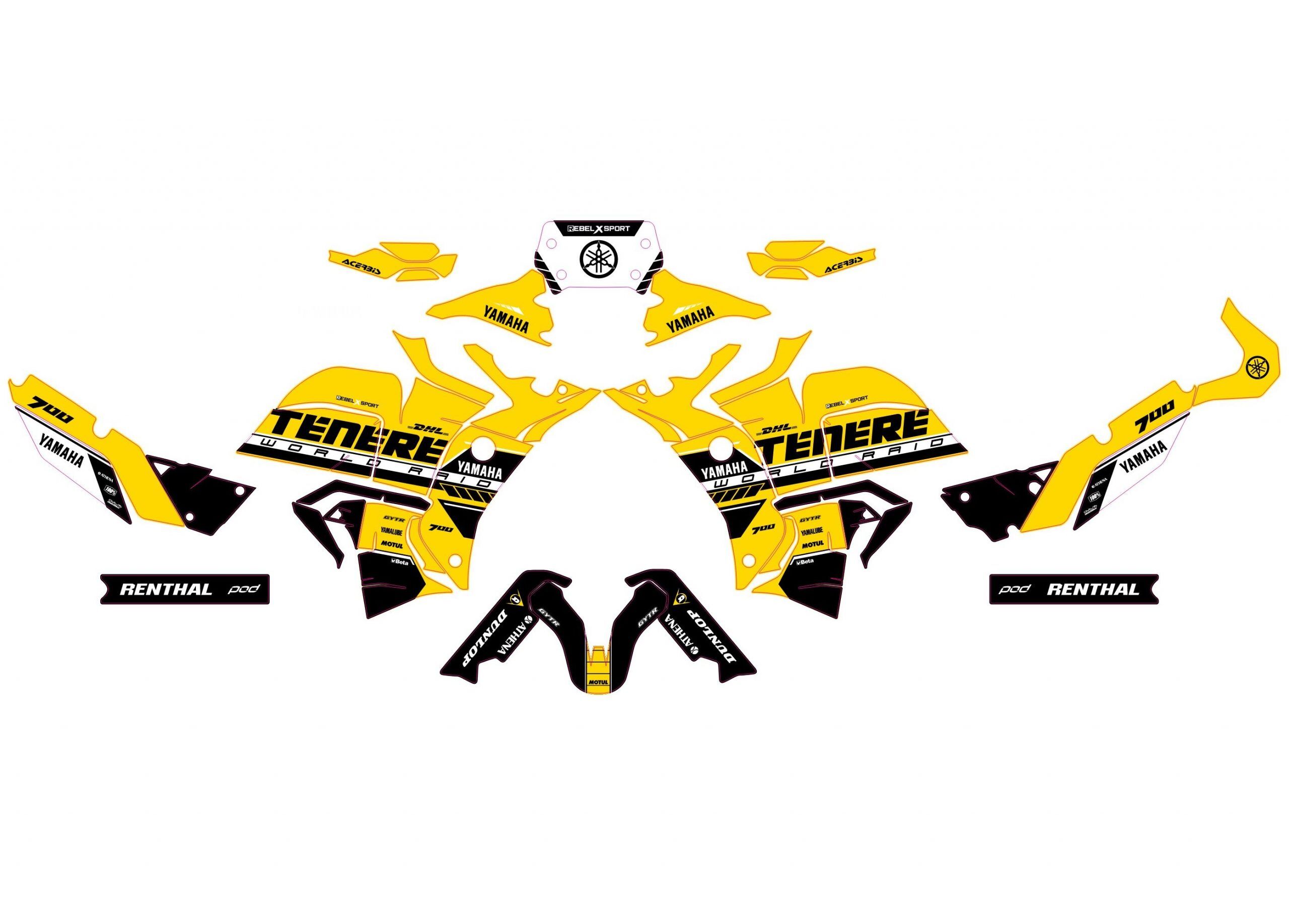 kit déco yamaha 700 tenere world raid anniversaire