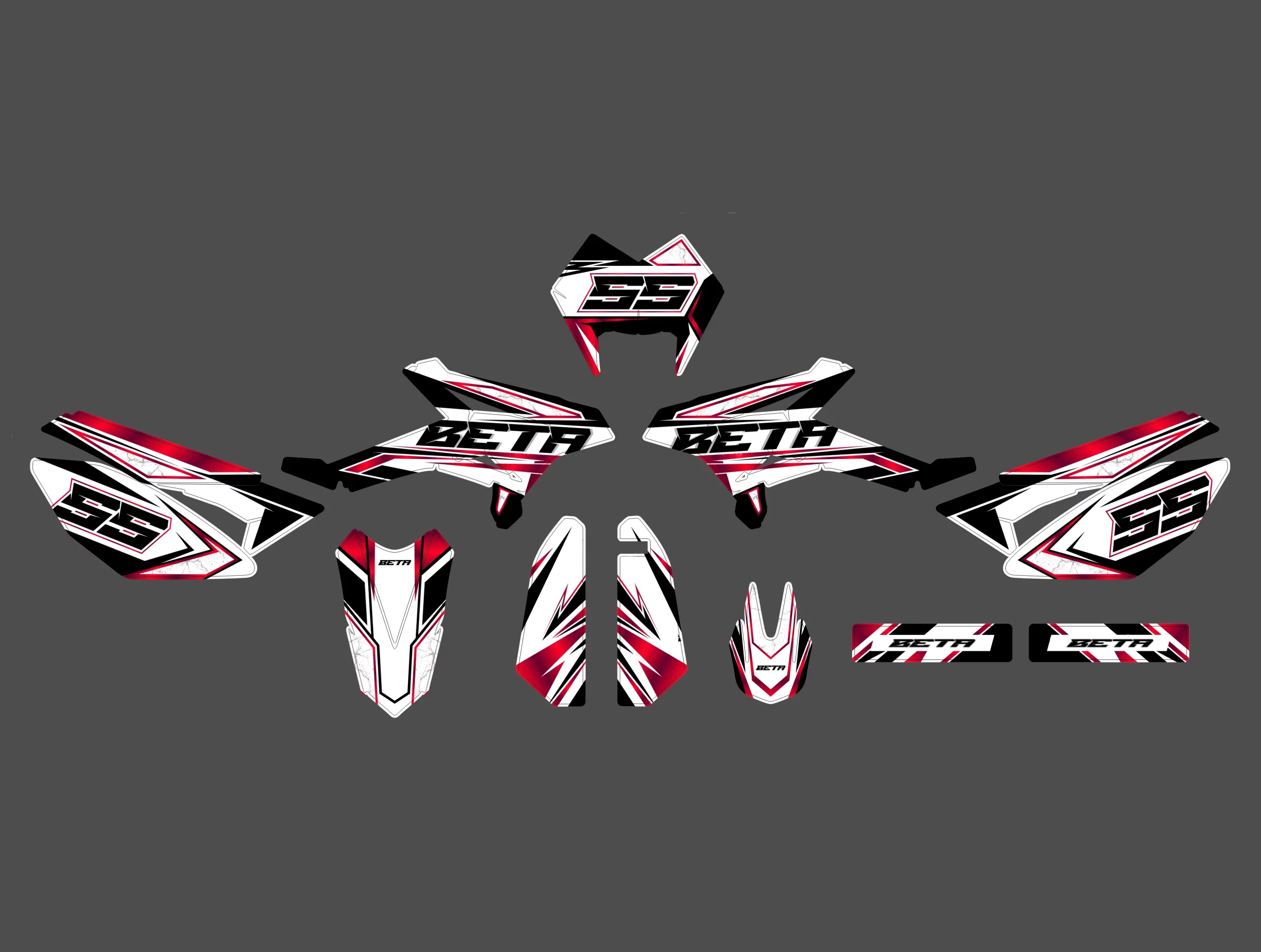 kit déco beta 50 – airon rouge – 2011 2020
