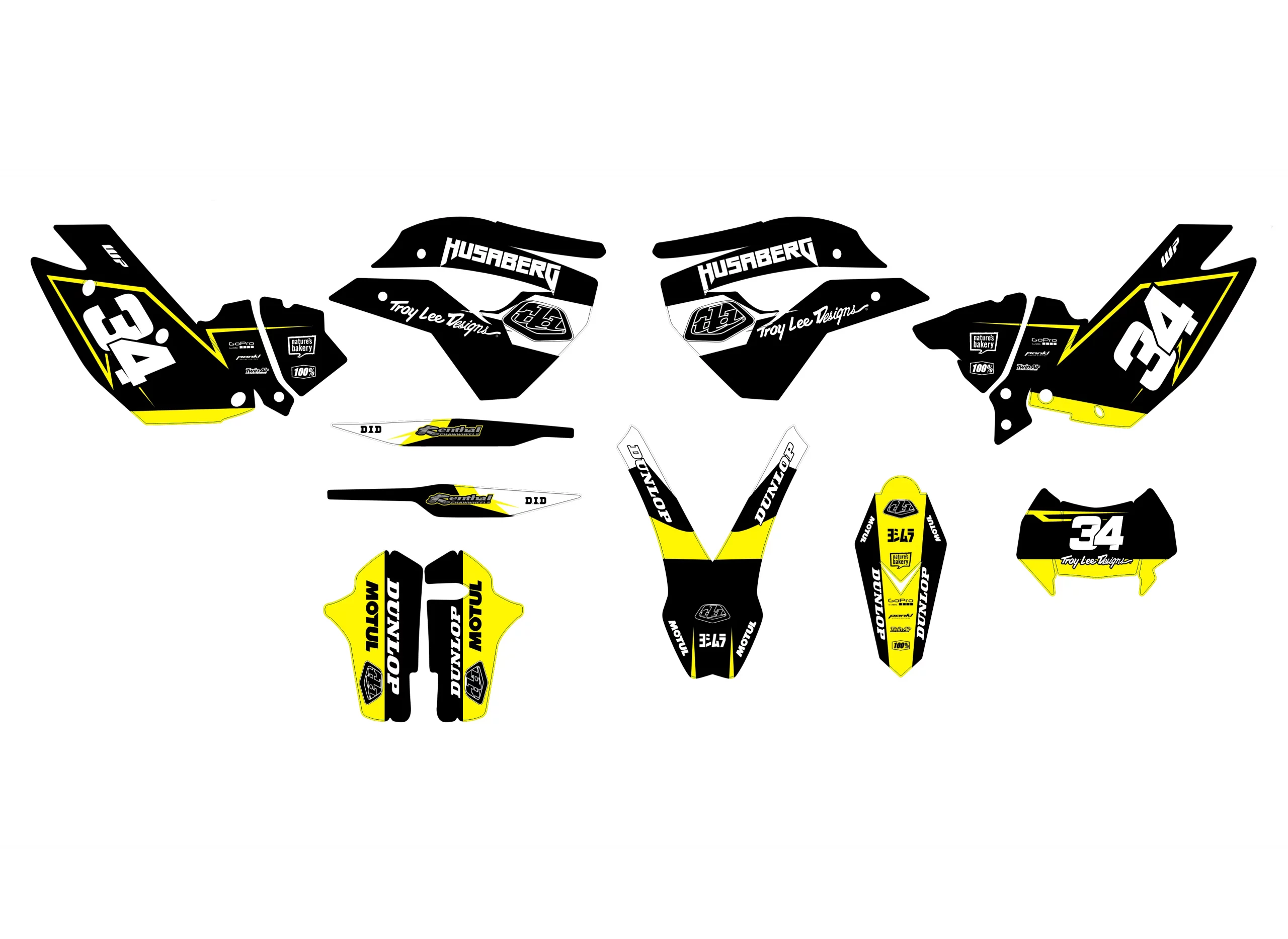 kit déco husaberg te / fe (2009 2012) troy lee