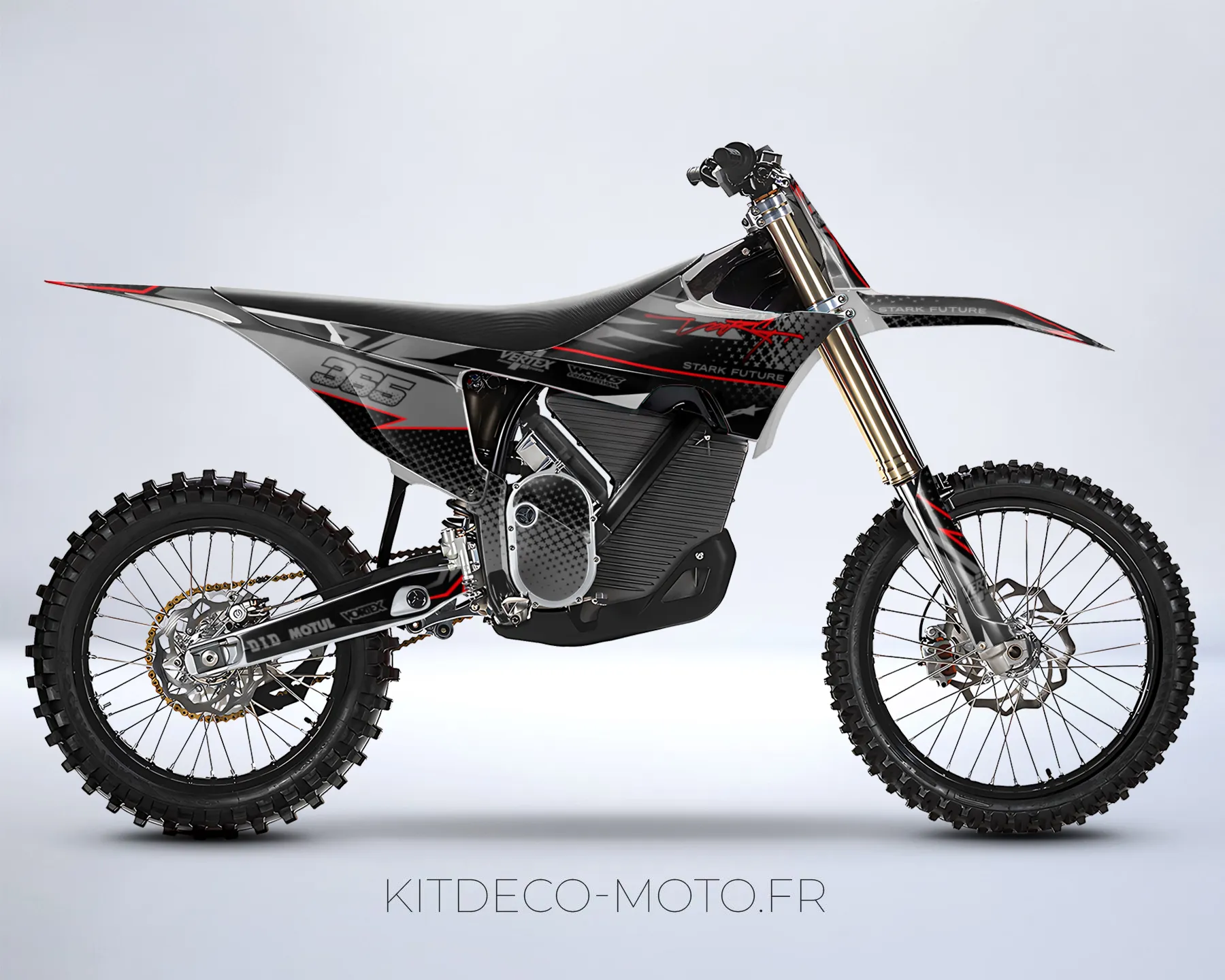 kit déco stark varg future line gris / rouge