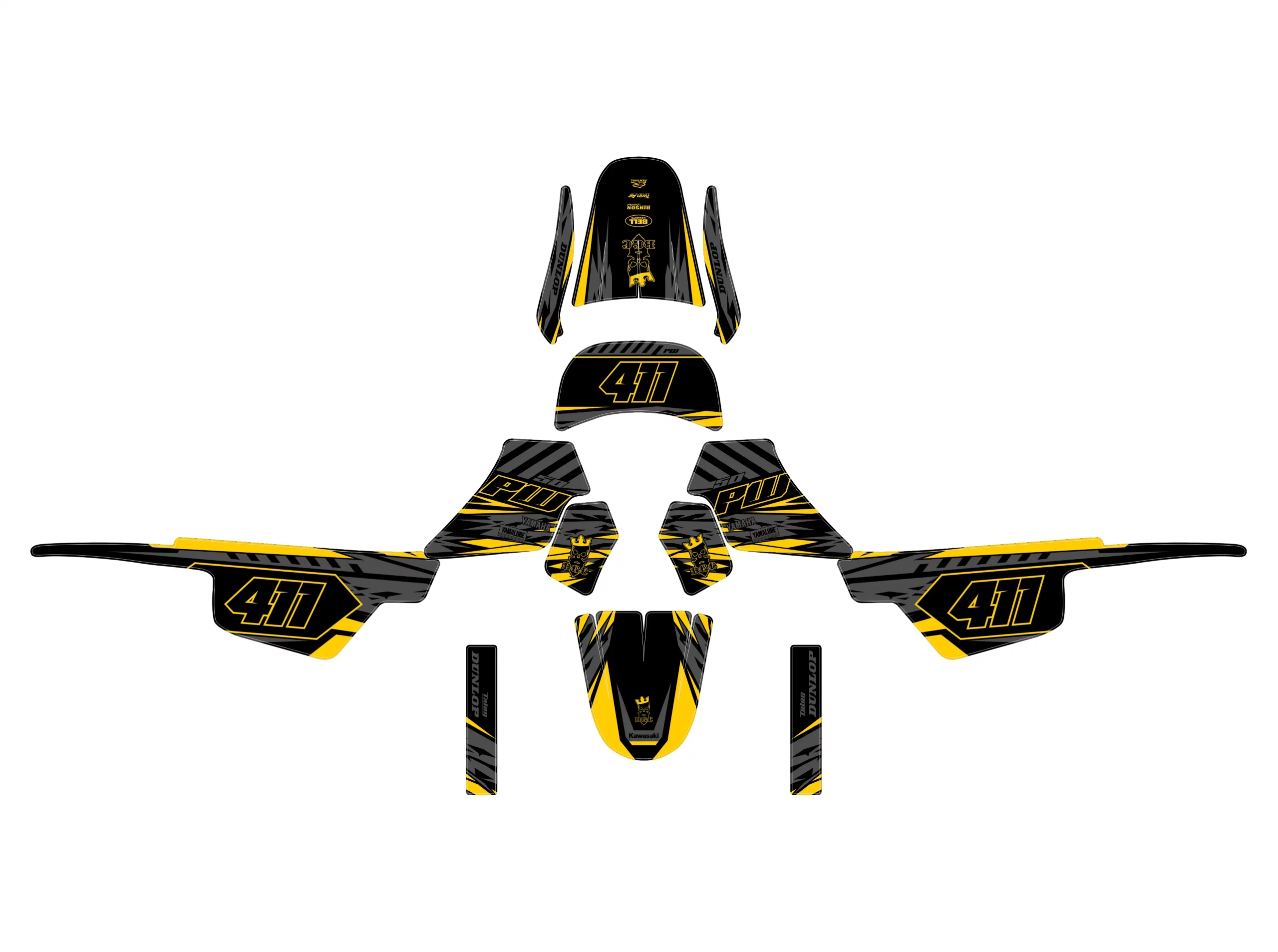 kit déco yamaha piwi 50 (pw) race gold