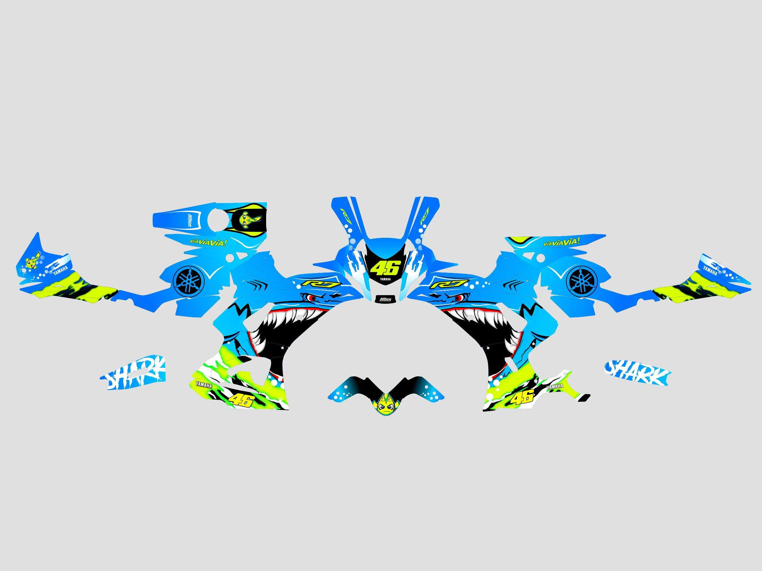 kit déco yamaha r7 shark