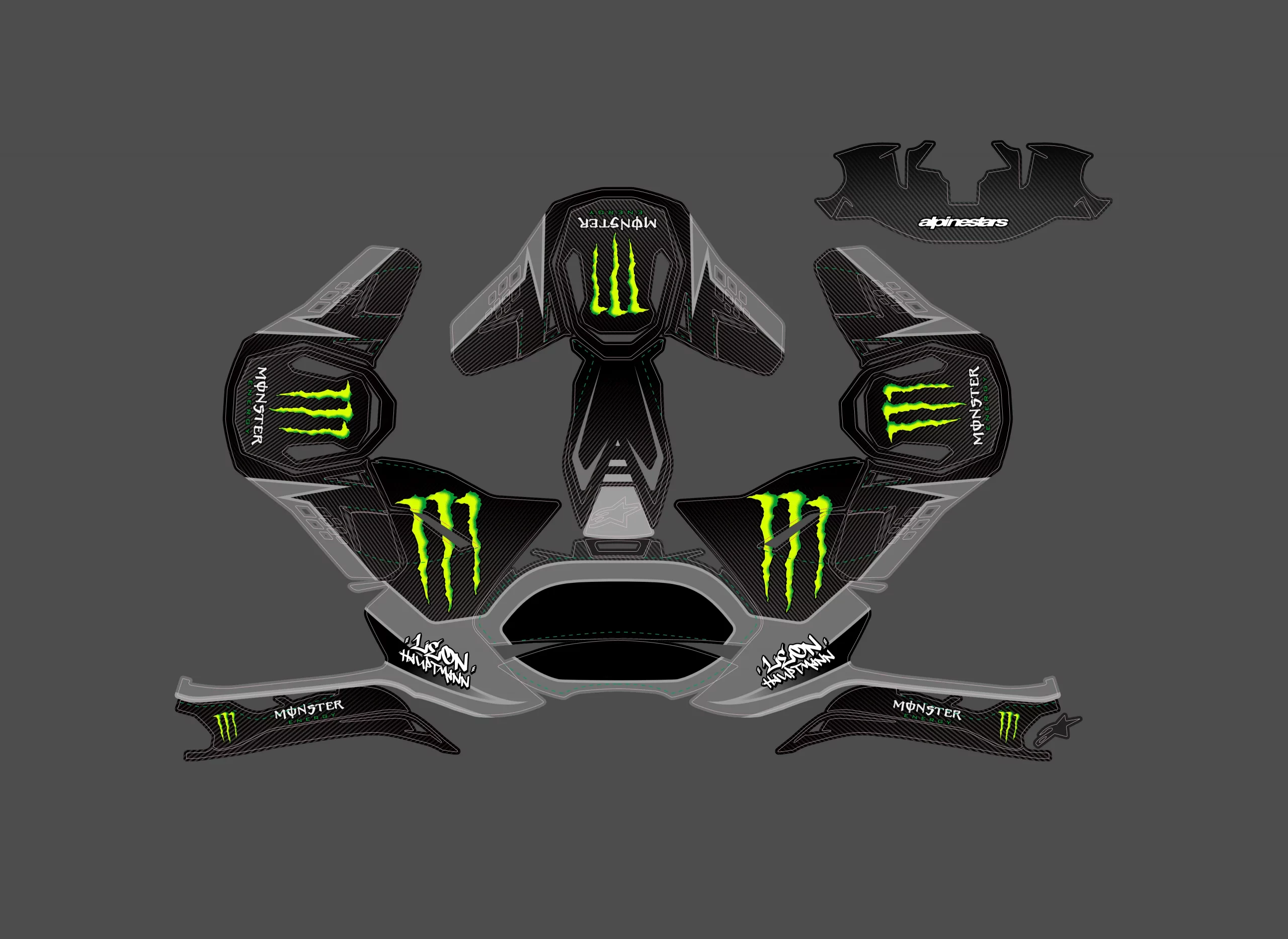 kit déco casque alpinestars sm8 monster