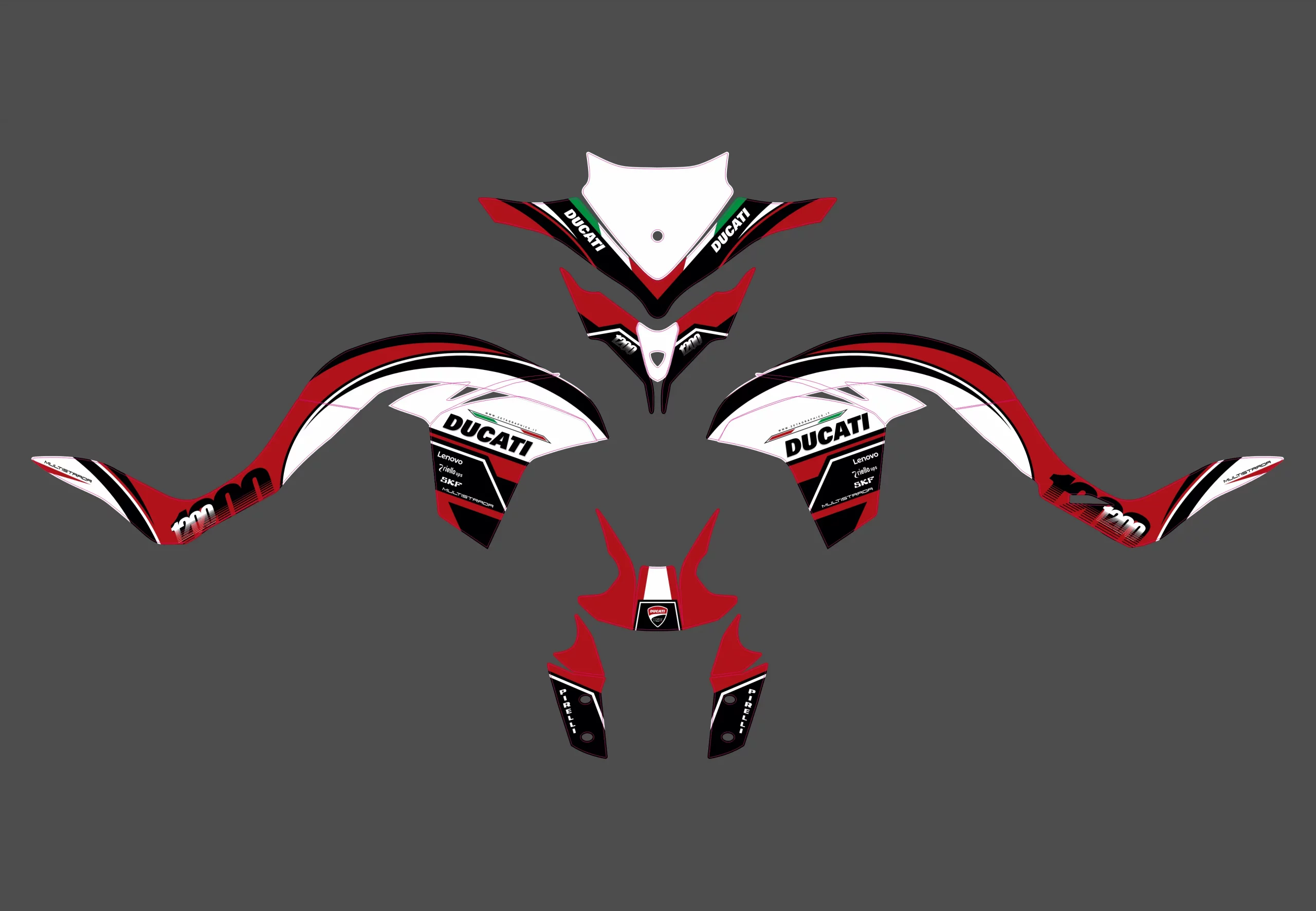 kit déco ducati multistrada 1200 type origine
