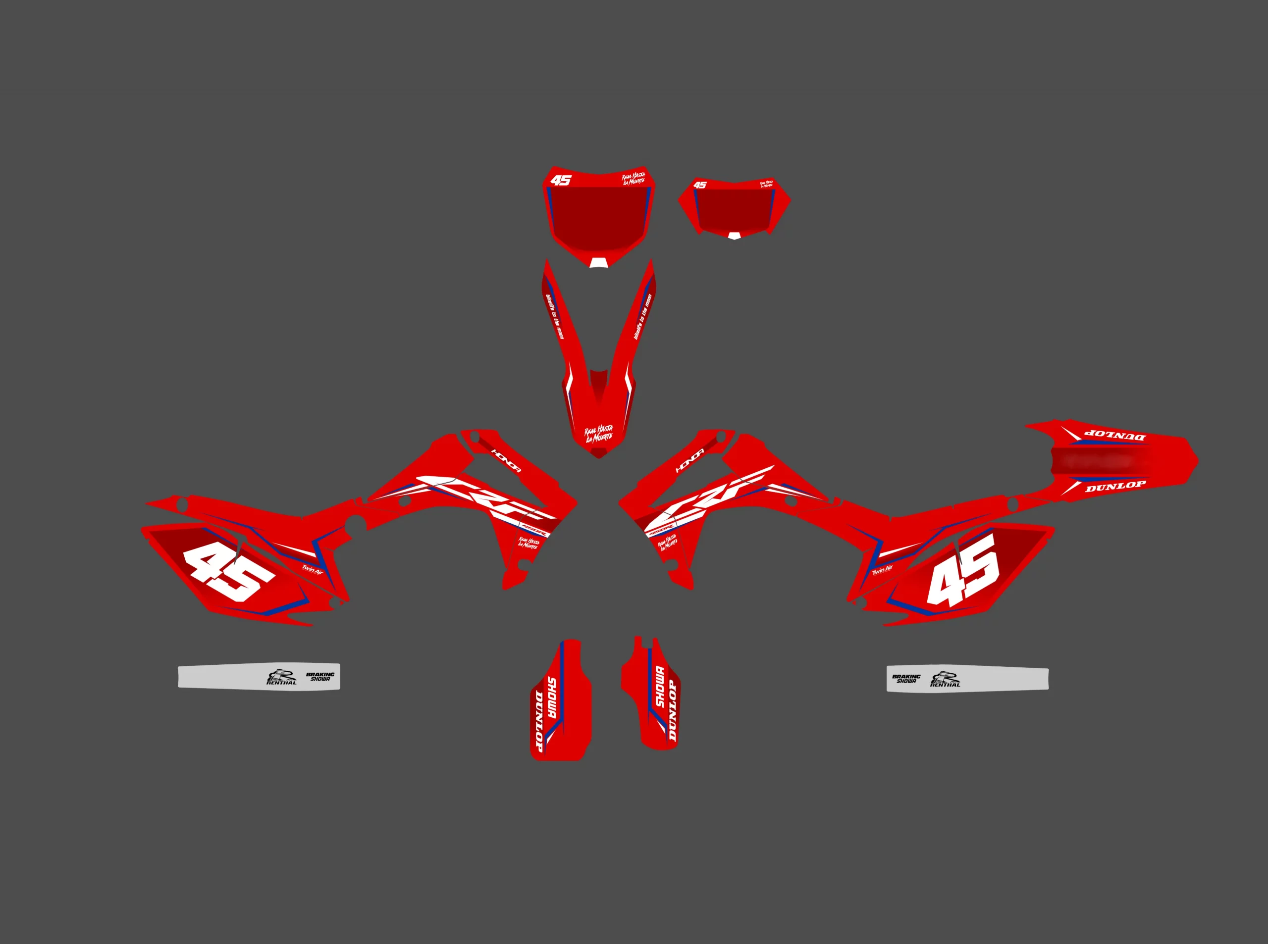 kit déco honda 250 crf (2014 2017) cherry