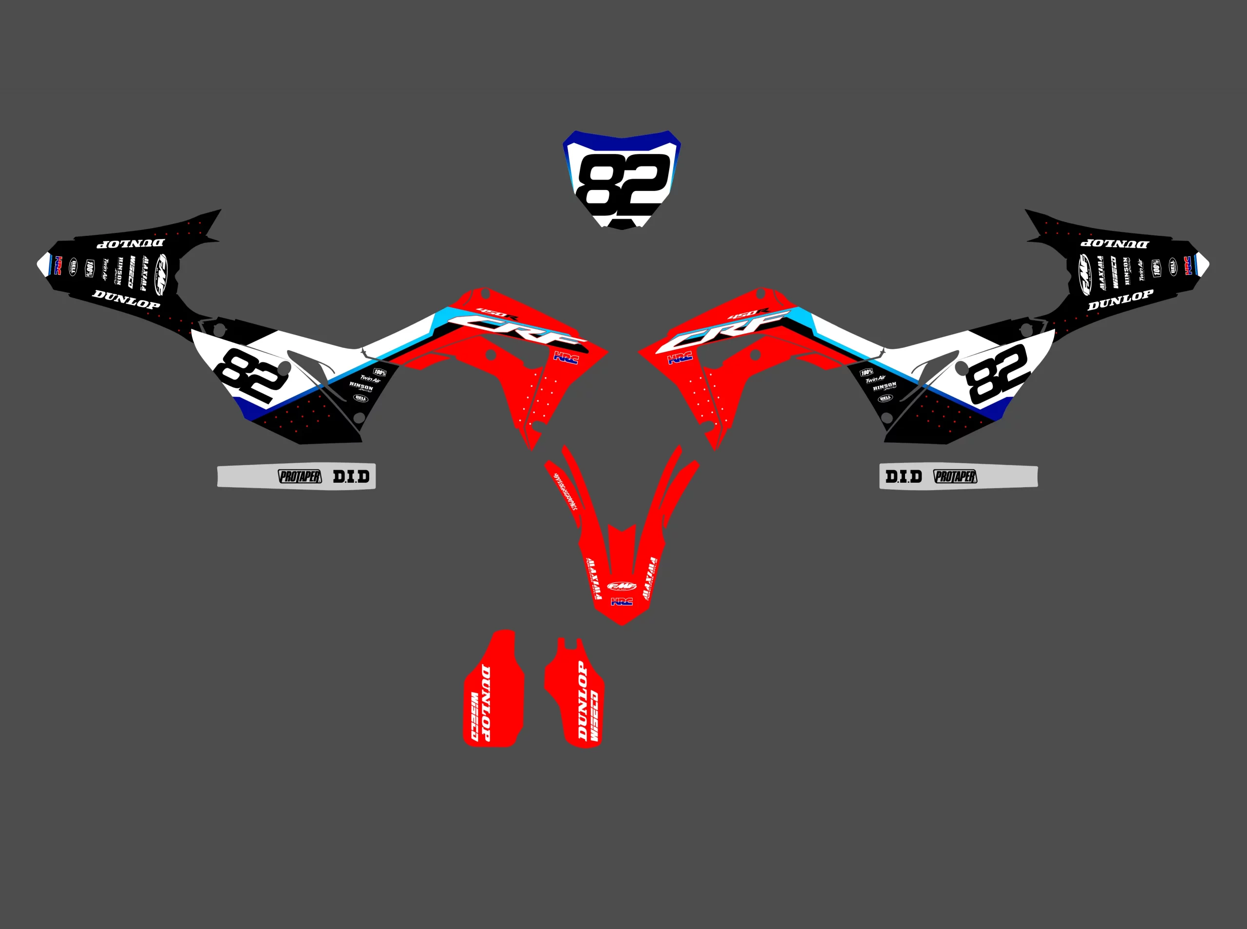 kit déco honda 250 crf (2018 2021) – bi color