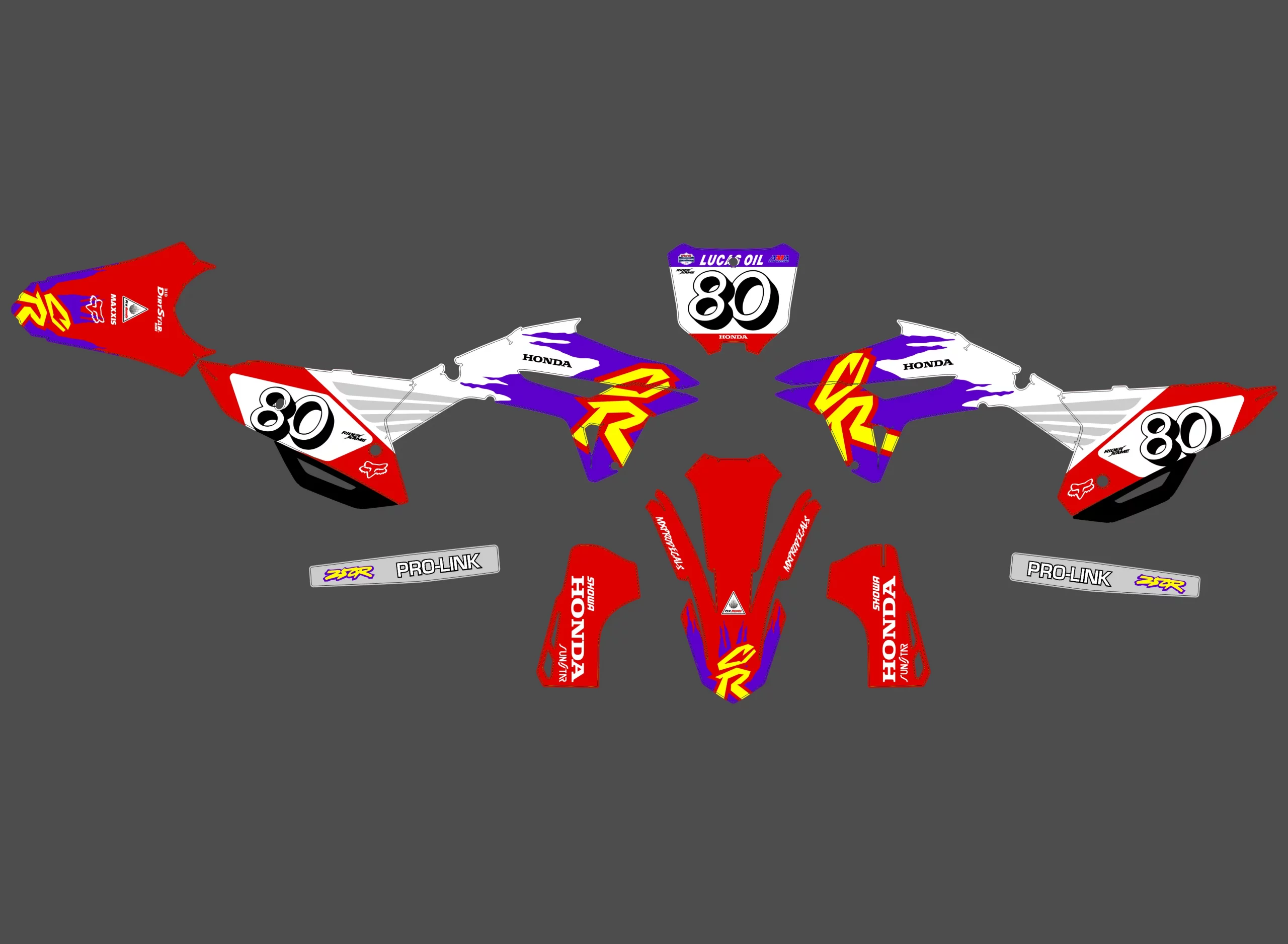 kit déco honda 450 crf (2021 2024) vintage